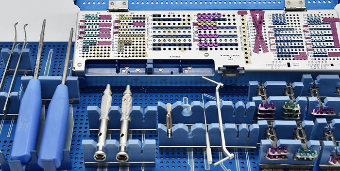 Used BIOMET Distal Radius System Orthopedic Hand Innovations Set (TOP TRAY ONLY)