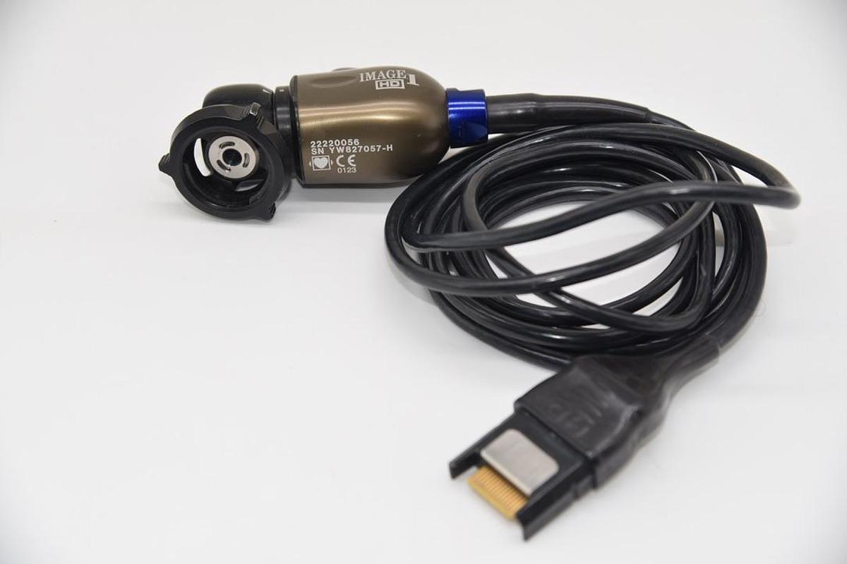 Used Karl Storz 22220056 IMAGE 1™ HD H3-P SPIES Urology Camera Head with Storz Light Cable and Sterilization Tray