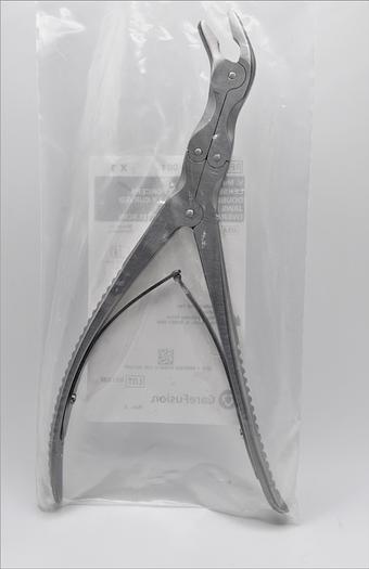 V. MUELLER NL631-001 LEKSELL RONGUER FORCEPS DOUBLE-ACTION, FULLY CURVED JAWS 5 X 16MM WIDE OVERALL LENGTH 8-1/2" ( 21.6M)