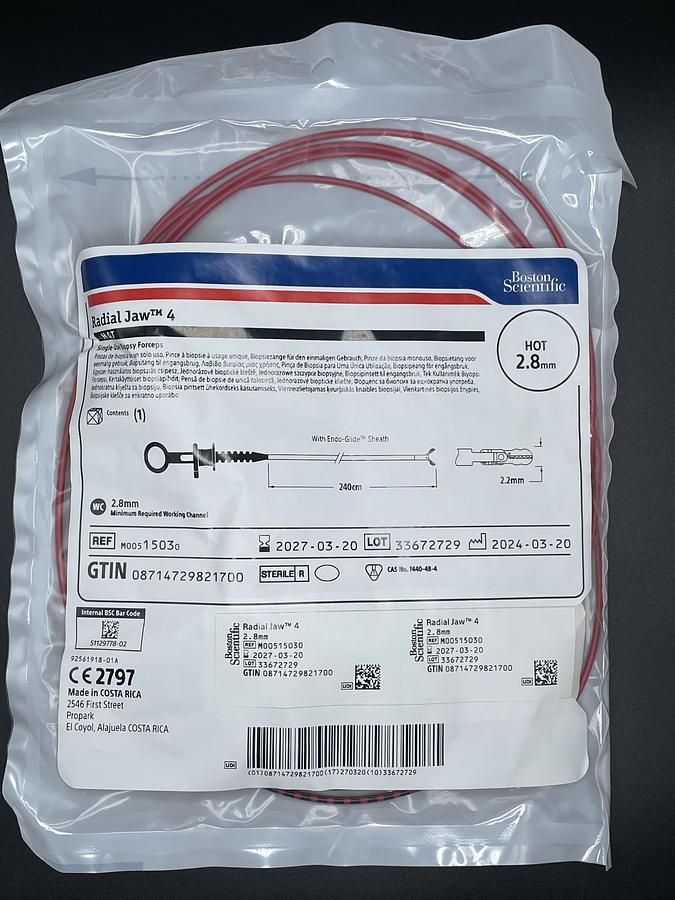 Boston Scientific M00515030 Radial Jaw 4 Hot Biopsy Forceps 2.8mm
