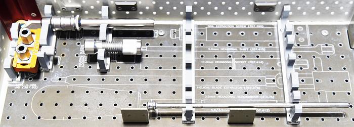 Used TITANIUM TROCHANTERIC FIXATION NAIL LOCKING SET