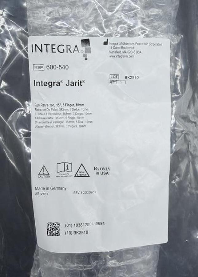 INTEGRA Jarit 600540 Fan Retractor 15" 5 Finger 10mm