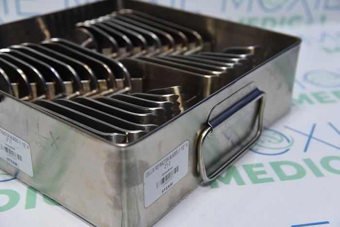 Used V. Mueller NL 9195-001 Collis Retractor Blade Set w/ Case 0.5". And 1.0"