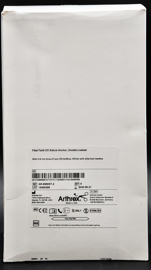 ARTHREX AR-8990ST-2 FIBERTAK DX Suture Anchor, Double Loaded