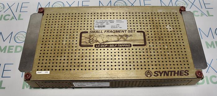 Used Synthes Small Fragment Instrument And Implant Set With Self-Tapping Screws LC-DCP 145.455
