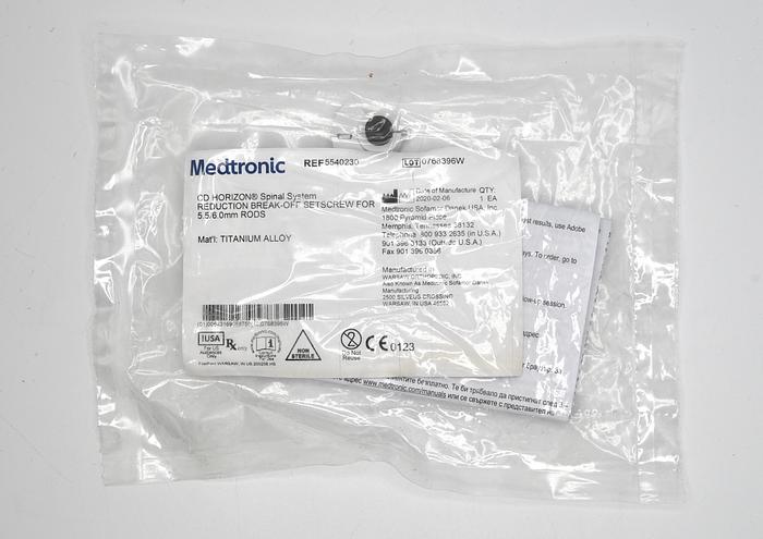 MEDTRONIC 5540230 CD HORIZON SPINAL SYSTEM REDUCTION BREAK-OFF SETSCREW FOR 5.5/6.0MM