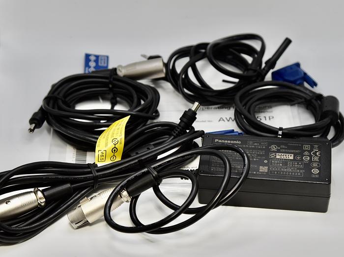 Panasonic AW-PS551P Power Supply for Pt and Cameras AW-PS551P AC Power Adapter, Power Cord, VEEB0115A DC Cable with 5.5mm Plug (9.9'), VEEB0116A DC Cable with 6.5mm Plug (9.9'