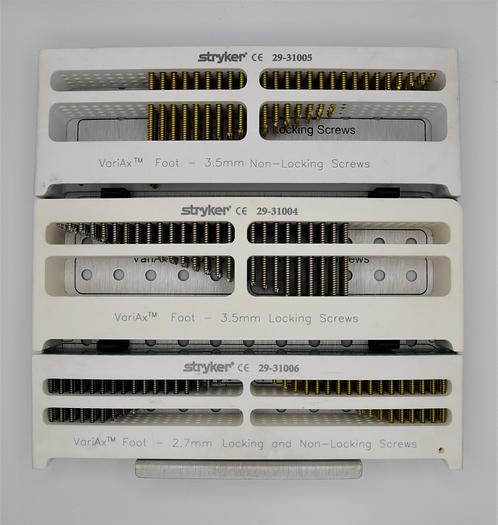 Used Stryker 29-35200 VariAx Foot & Ankle Instrument and Implant Set
