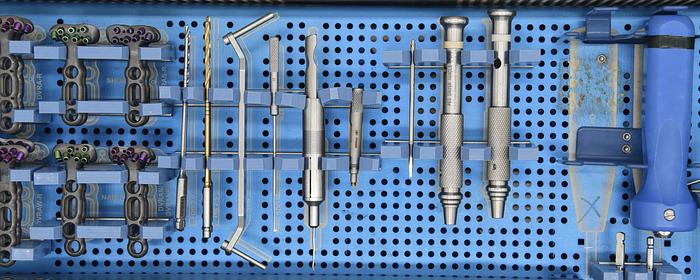 Used Biomet Orthopedic Hand Innovations Distal Radius System Set