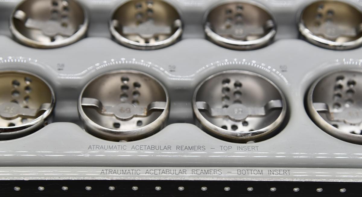 Used 27-Piece Biomet Acetabulum Reamer Basket Set 45-70mm Orthopedic Instrument