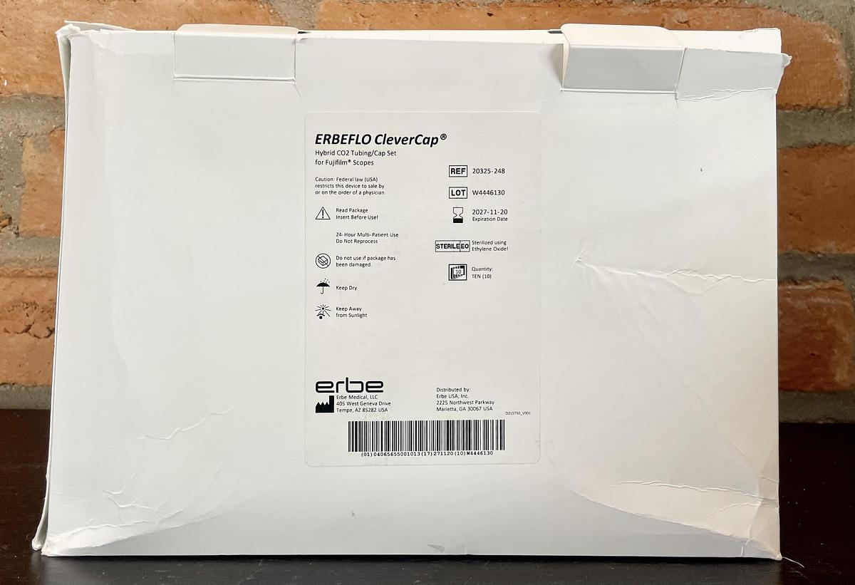 Erbe Medical 20325-248 ERBEFLO CleverCap Hybrid CO2 Tubing/Cap Set, 10 Units Per Box