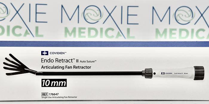 COVIDIEN 176647 ENDO RETRACT II AUTO SUTURE ARTICULATING FAN RETRACTOR, 10MM