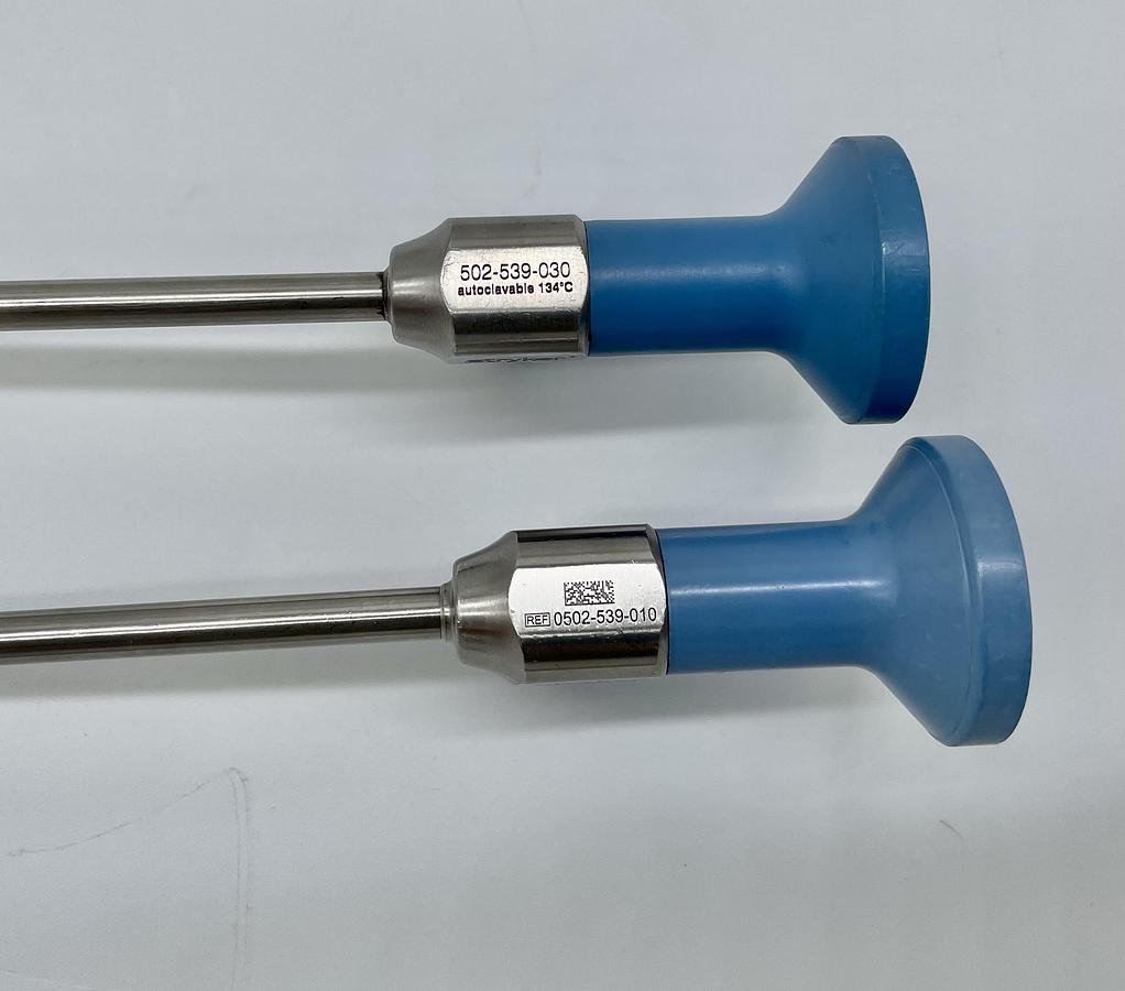Used Stryker 502-539-010 and 502-539-030 Autoclavable Ideal Eyes Laparoscope