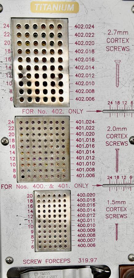 Used Synthes Surgical Mini Fragment Set, Titantium