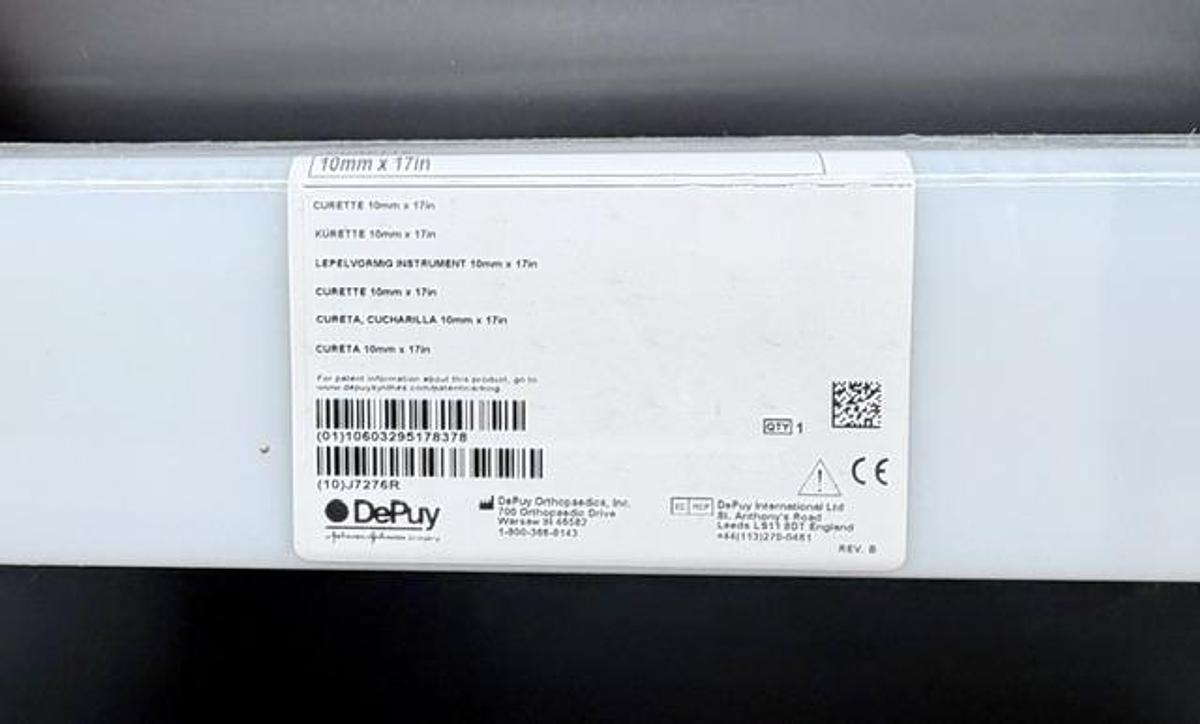 DEPUY (IRELAND) 6020-11-000 Curette 10mm x 17in