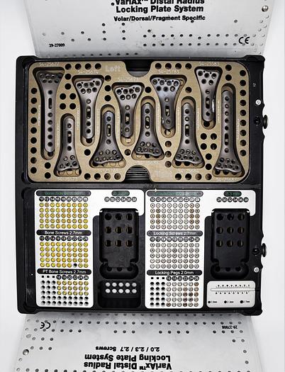 Used Stryker VariAx Distal Radius Locking Plate System Tray Instruments Ref 29-13012