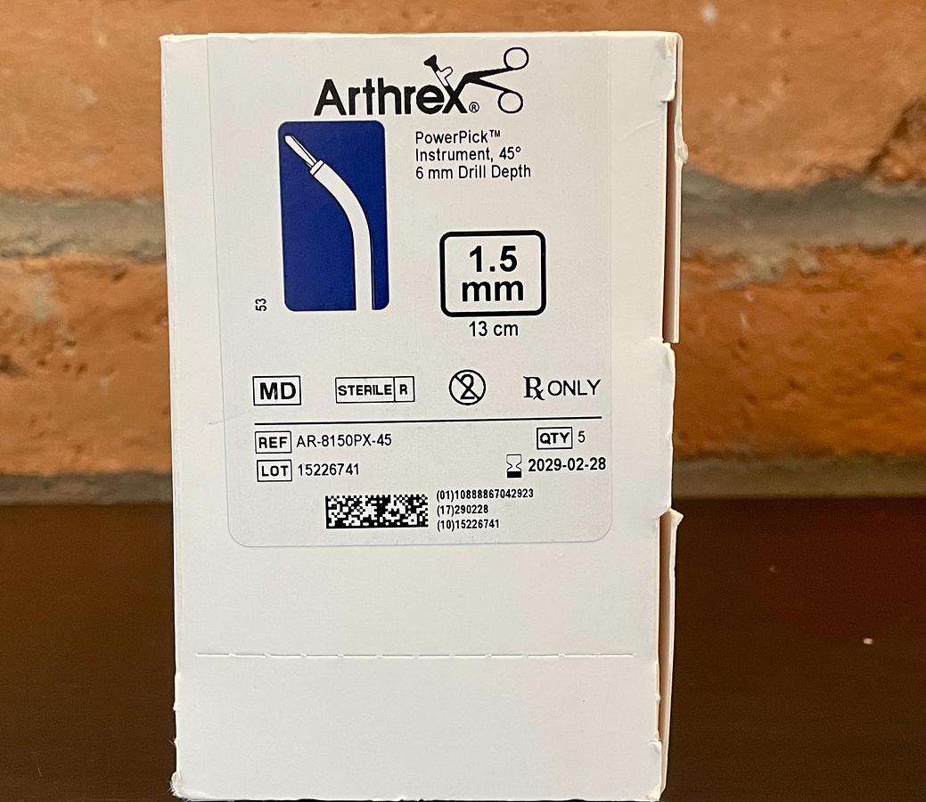 ARTHREX AR-8150PX-45 PowerPick Surgical Bur 45 Degree, In-Date