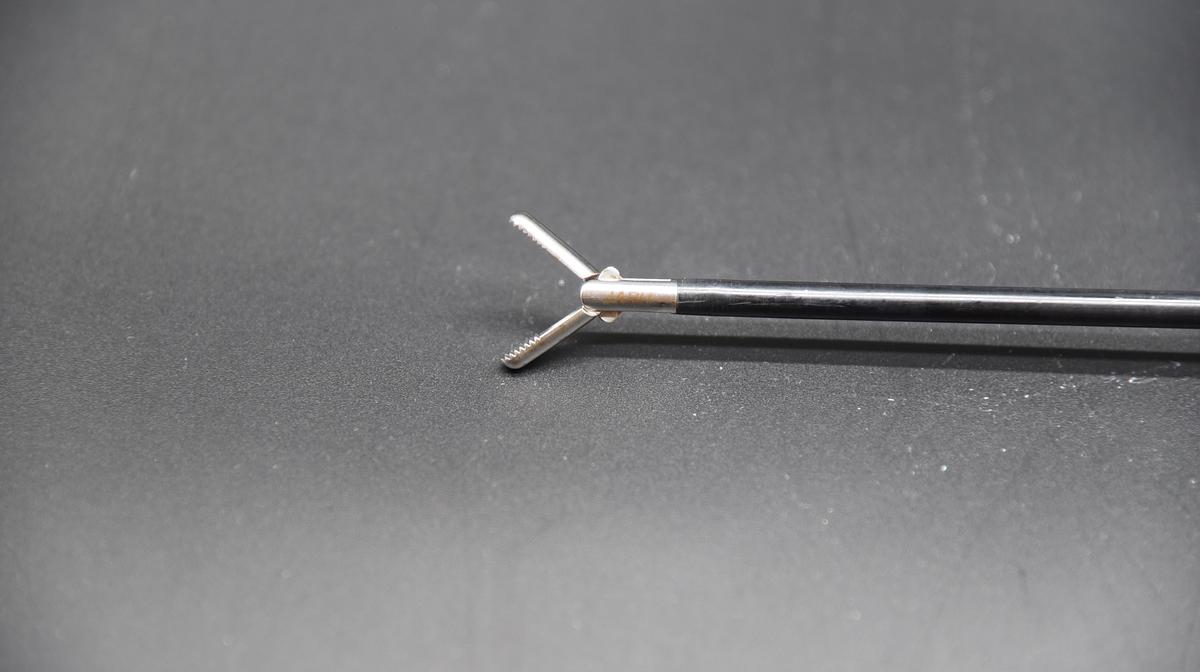 Used INTEGRA JARIT 625-105 Integra® Jarit® Grasping Forceps, 13-1/2", Roto-Cam, Double Action Insulated, 5mm