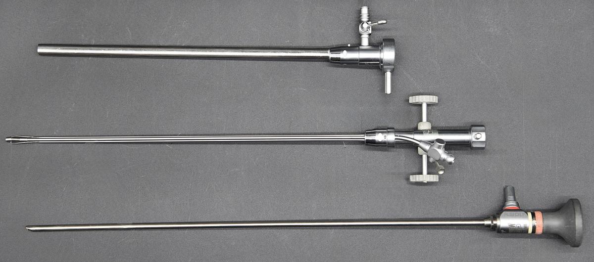 Used Richard Wolf 8650.405 Panoview Plus 70° x 4mm Rigid Arthroscope with Urology Deflecting Bridge 8962.29 and 8962.11 Cystoscope Outer Sheath 8962.11