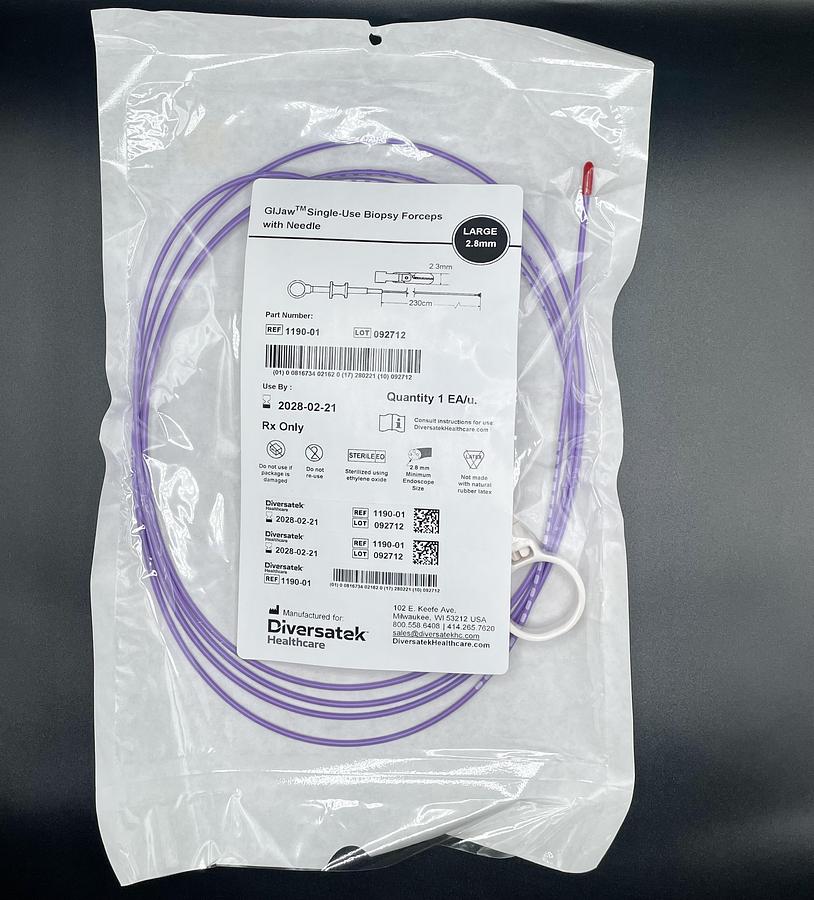 DIVERSATEK HEALTHCARE 1190-01 GIJaw Single-Use Biopsy Forceps with Needle