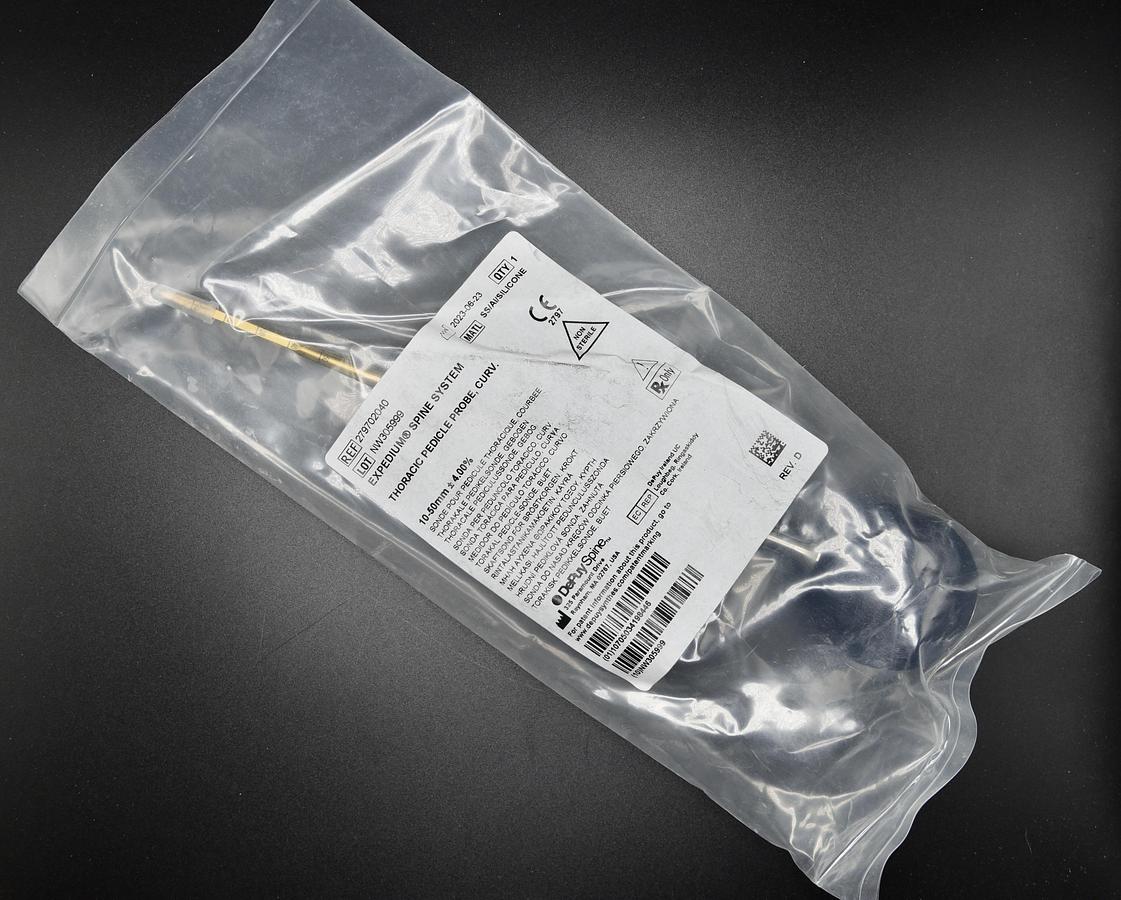 DePuy 2797-02-040 Thoracic Pedicle Probe, Curved, Brand NEW, Reference 279702040