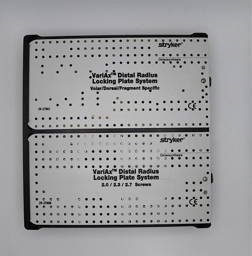 Used Stryker VariAx Distal Radius Locking Plate System Tray Instruments Ref 29-13012