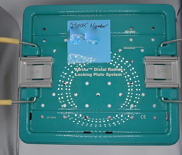 Used Stryker VariAx Distal Radius Locking Plate System Tray Instruments Ref 29-13012
