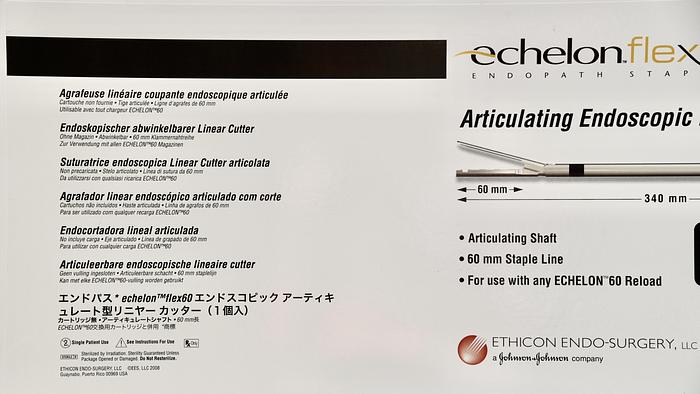 ETHICON ENDO-SURGERY EC60A ETHICON FLEX60 ARTICULATING ENDOSCOPIC LINEAR CUTTER