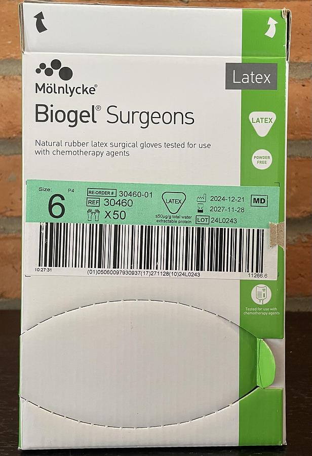 Mölnlycke 30460 Biogel Surgeons Gloves Size 6.0 - 50 Pairs