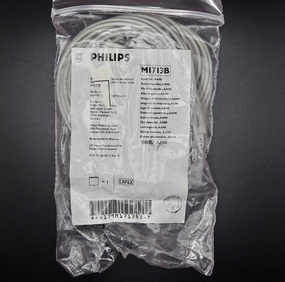 Philips M1713B EKG Lead Set, AAMI