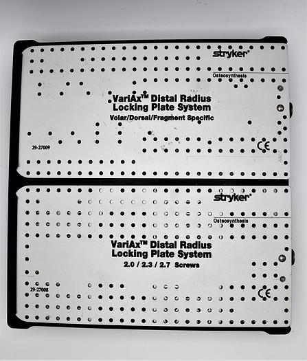 Used Stryker VariAx Distal Radius Locking Plate System Tray Instruments Ref 29-13012