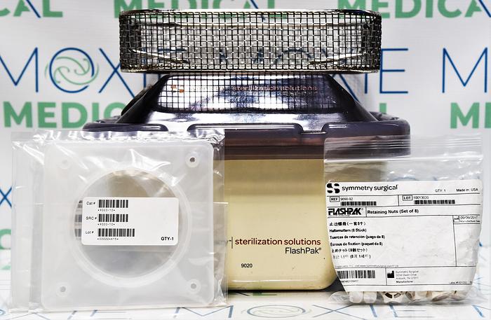 Used SYMMETRY FLASHPAK 9020 STERILIZATION CONTAINER  W/ LID & BASKET , SMALL