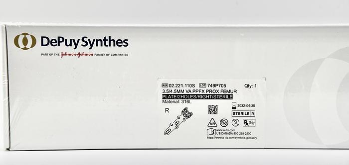DEPUY SYNTHES 3.5/4.5MM VA PPFX PROX FEMURE PLATE/12 HOLES/RIGHT/STERILE, REFERENCE 02.221.110S, STAINLESS STEEL
