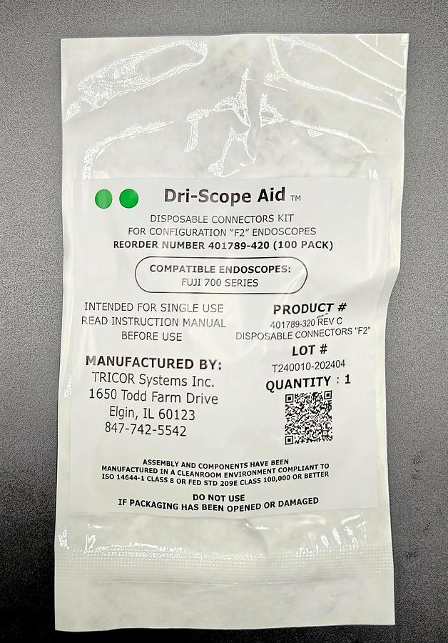 TRICOR SYSTEMS 401789-420 Dri-Scope Aid Connector Kit Type F2 ( PACK OF 190 )