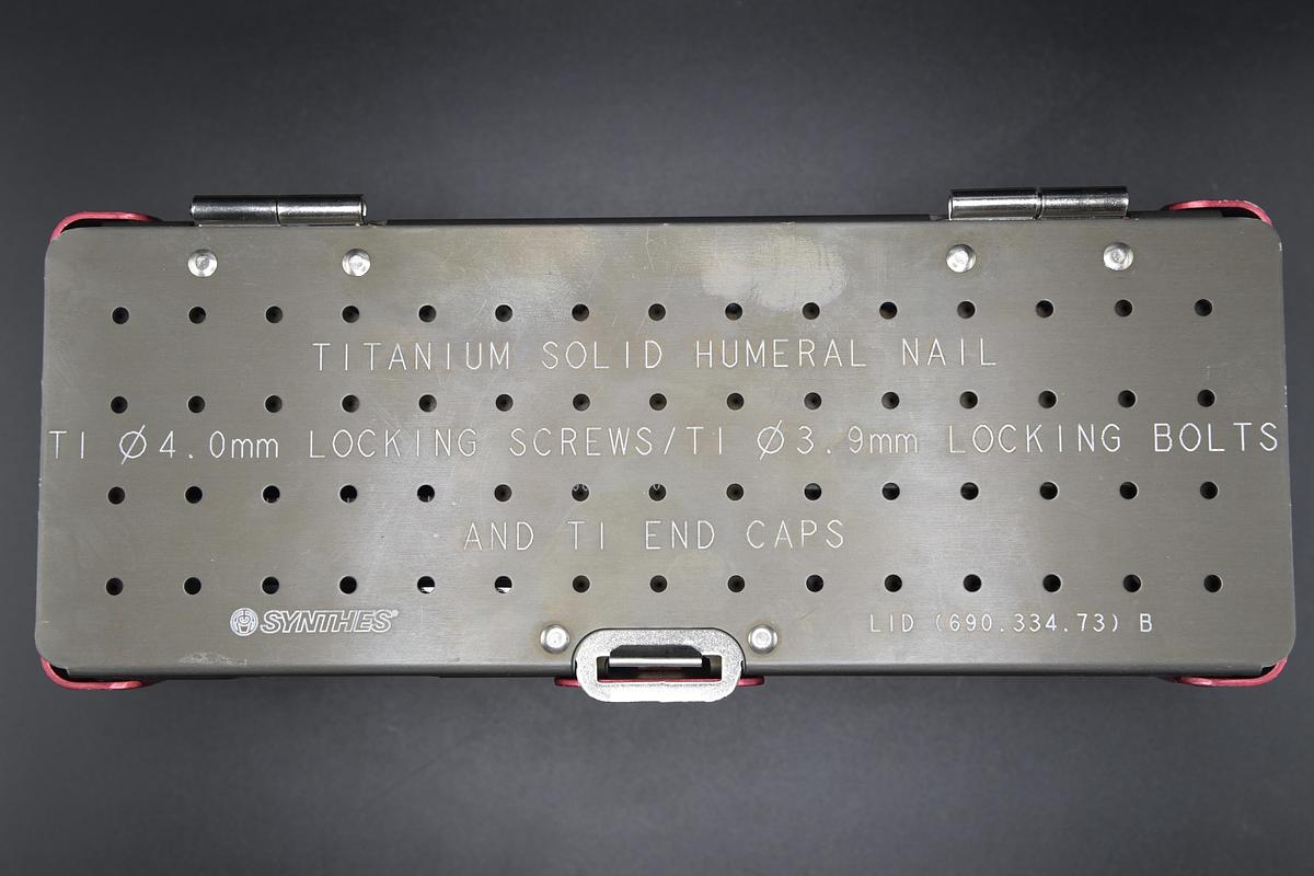 Used Synthes Titanium Solid Humeral Nail System – Ti Spiral Blades & End Caps