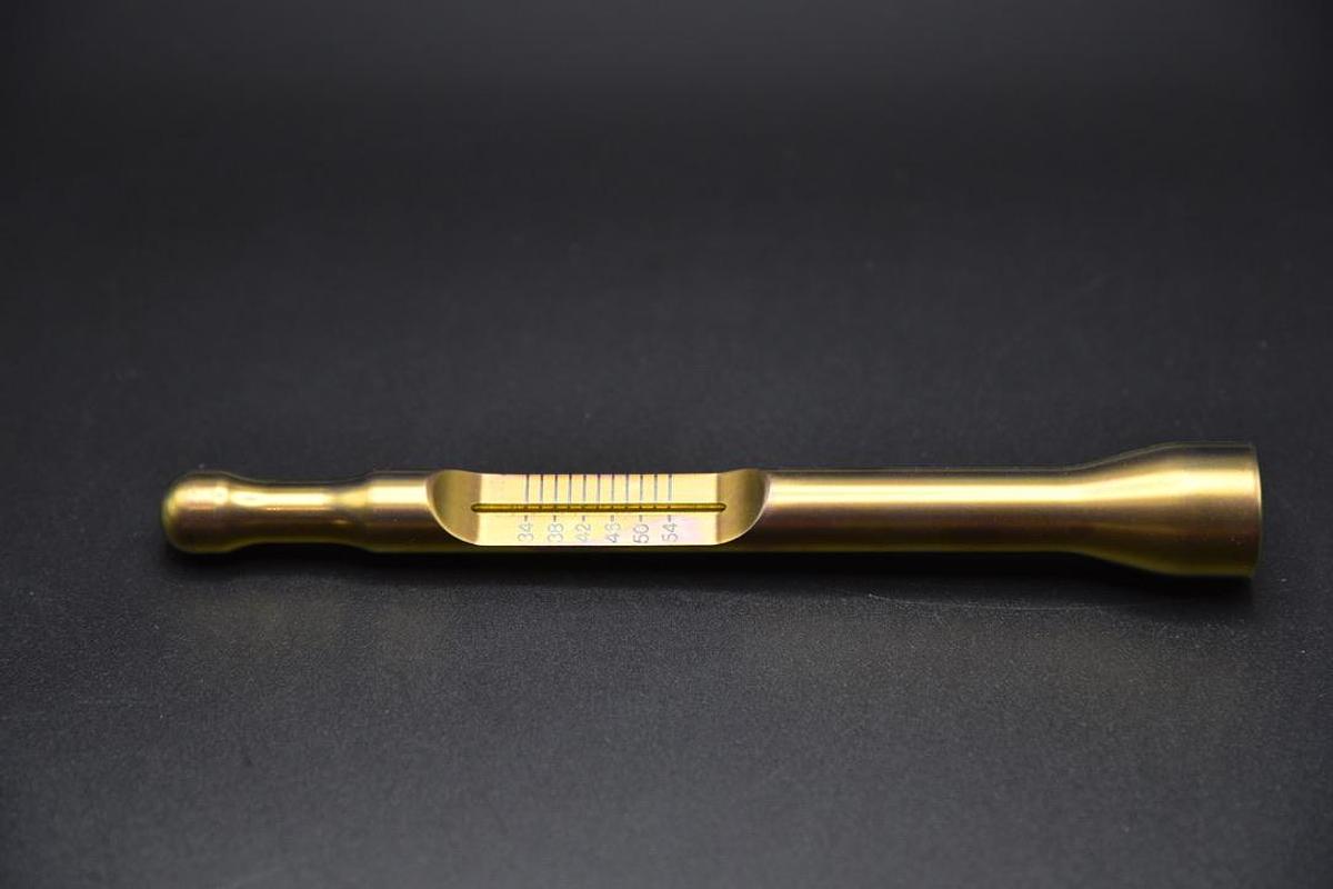 Used SYNTHES 358.698 SPIRAL BLADE MEASURING DEVICE FOR TI SOLID HUMERAL NAILS