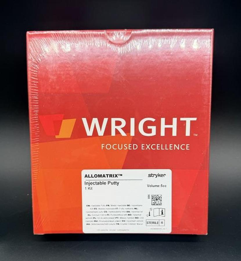Wright Medical ALLOMATRIX 86000500 Stryker Injectable Putty Bone Void Filler, 5cc