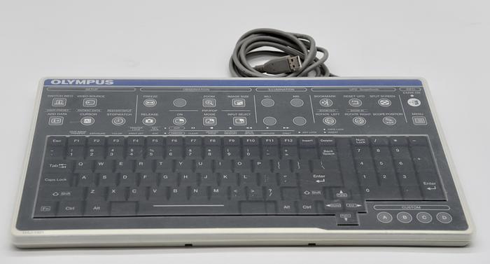 Used Olympus CV-190 EVIS EXERA III Video Processor Endoscopy, MAJ-1430 Pigtail, MAJ-1921 Keyboard with Cables and Accessories