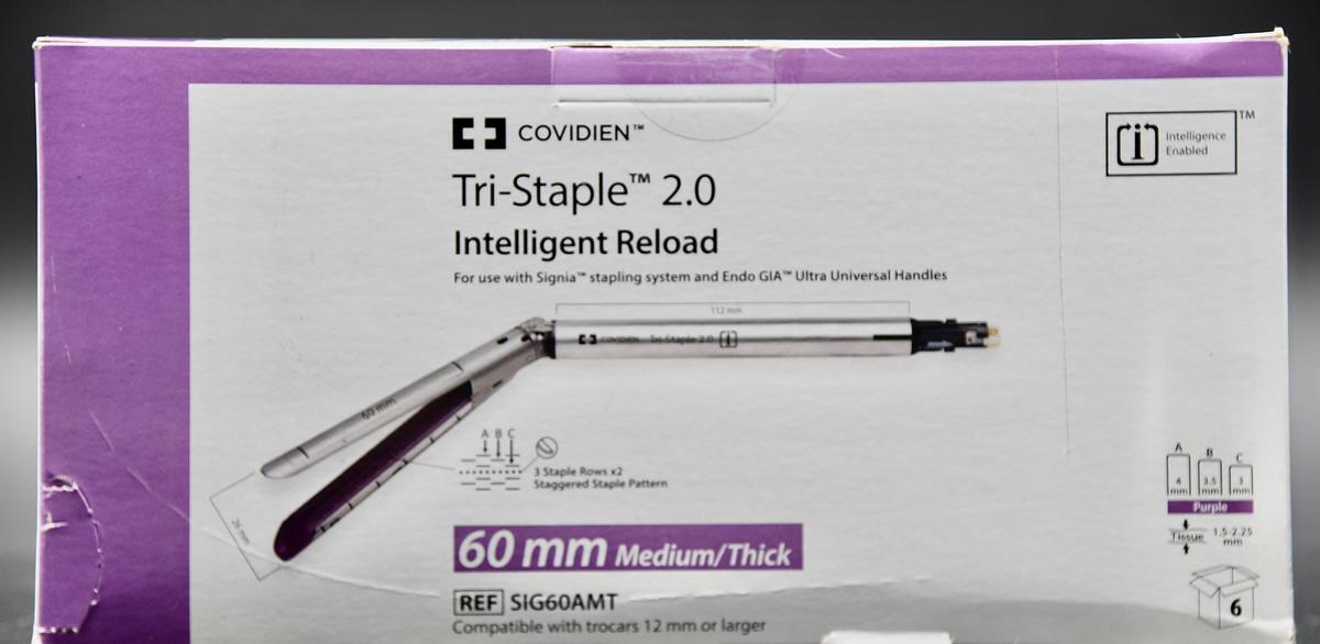 In-Date Covidien SIG60AMT Medtronic Signia Tri-Staple 2.0 Reload, 60mm, Medium/Thick, Purple, Box of 6