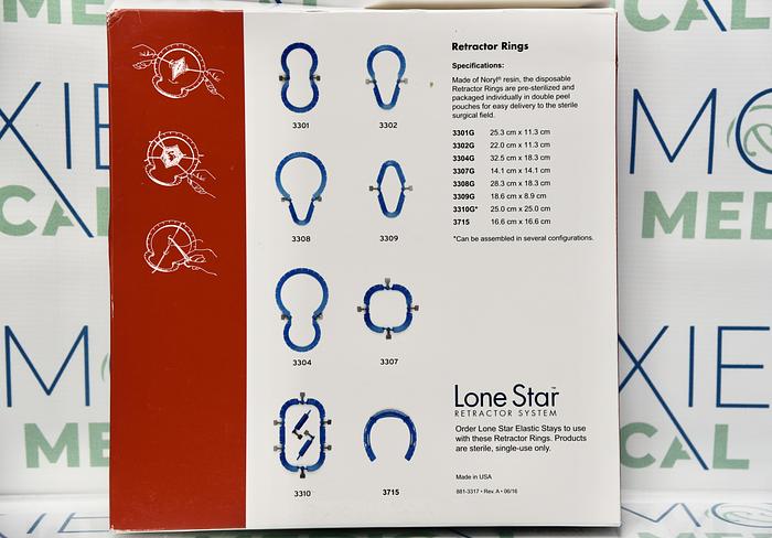 COOPER SURGICAL 3307G LONE STAR RETRACTOR RINGS SYSTEM 14.1CM X 14.1CM