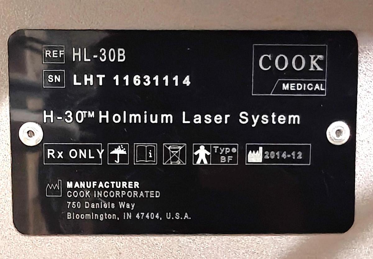 Used Cook Medical H-30 Holmium Laser System
