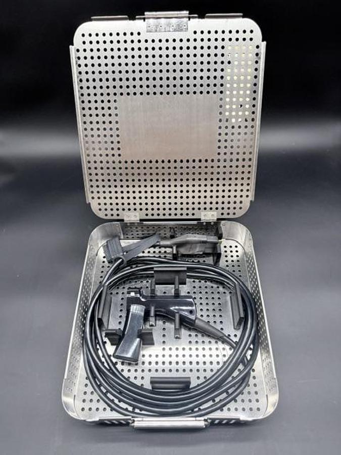 Used OLYMPUS DIEGO ELITE MULTIDEBRIDER SYSTEM POWER CONSOLE MDCONS100, ANGLED HANDPIECE MDHP100A AND OLYMPUS MDFS100 FOOTSWITCH