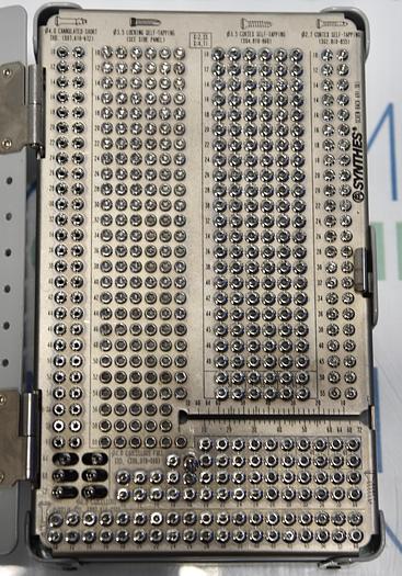 Used Synthes 105.434 Locking Small Fragment LCP Instrument and Implant Set, with Self-Tapping Screws