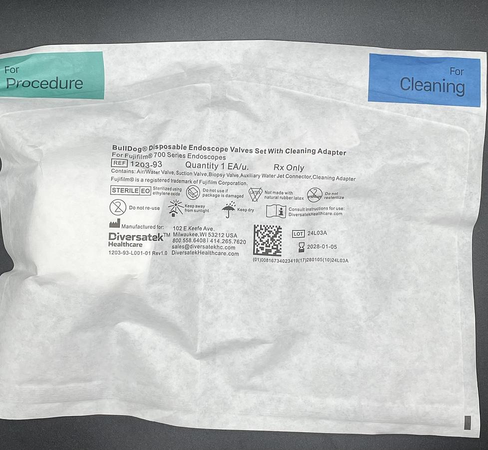 Diversatek 1203-92 BullDog Disposable Endoscope Valves Set for FujiFilm 700 Series Endoscope