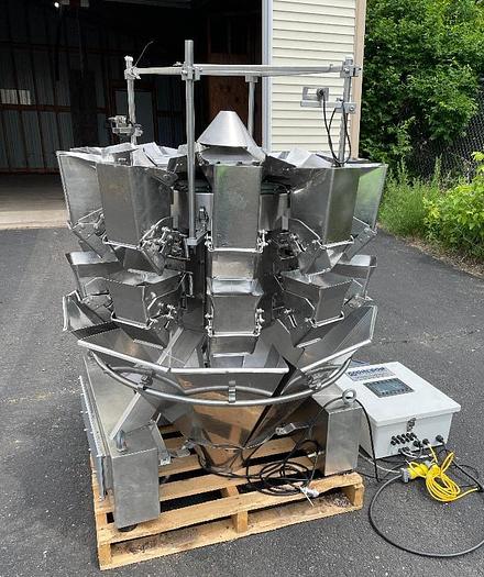 Used Ohlson Model HMW10 10 Head Rotary Scale Stainless Steel Sanitary