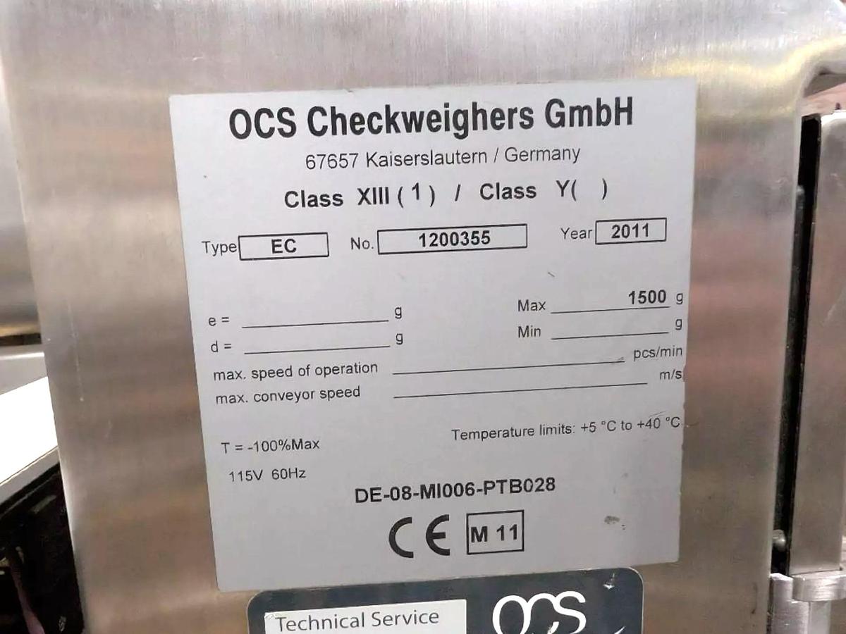 Used OCS Checkweigher Model EC4000