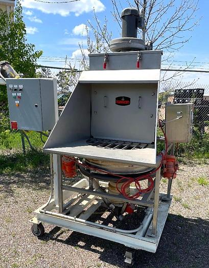 Used 2008 Kason Model KBDS30/316SS Stainless Steel Bag Break with 30" Screener and Screw Feeder