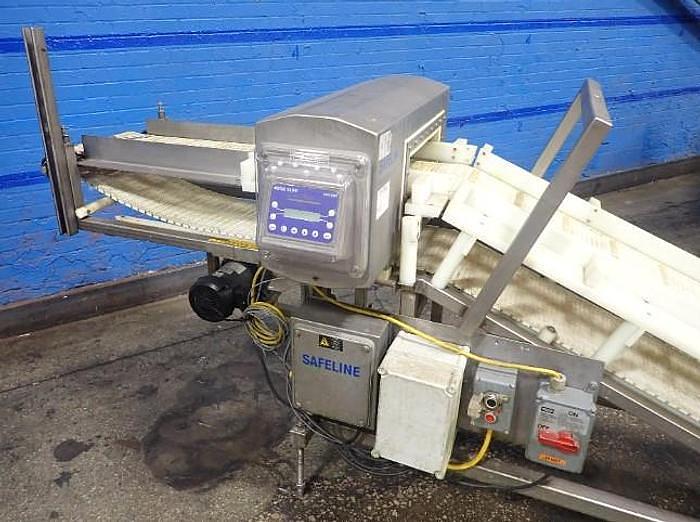 Used Mettler Toledo Safeline Metal Detector Incline Cleated Belt 14 Inches X 4 Inches High Aperture