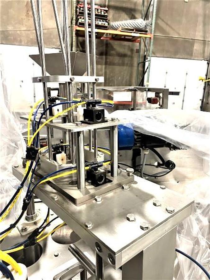 Used Orics Model R50 Rotary Cup/Tub Filler Sealer and Lidder