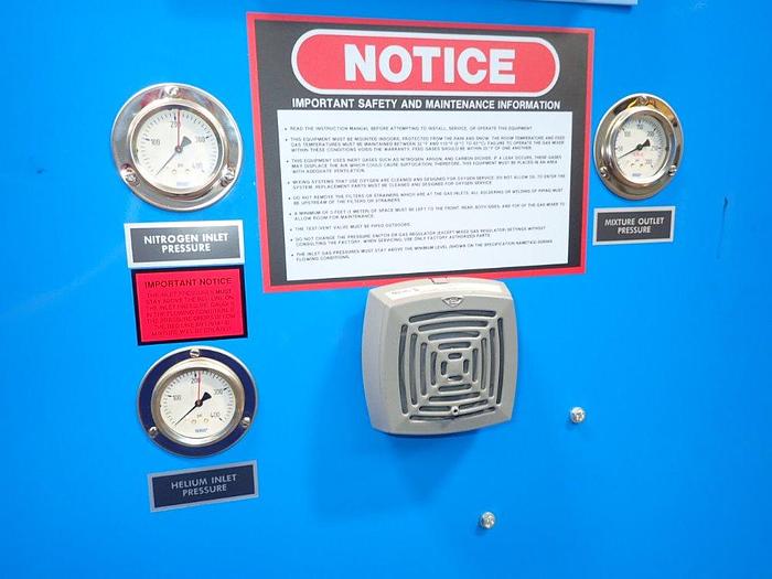 Used Thermco Gas Mixer / Analyzer Model 6105HeN20A1210OF500 Mfg 2018